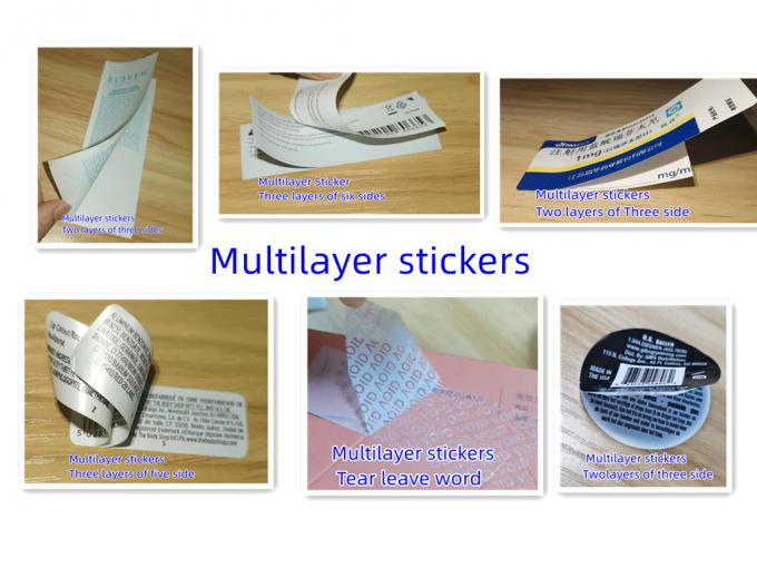 Label khusus untuk alamat berwarna Label besar Vinyl Sticker Pencetakan logam Label perekat 3