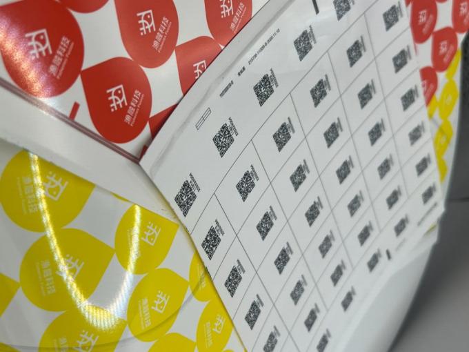 stiker label yang disesuaikan sangat cocok untuk stiker hologram kode QR label berubah 0