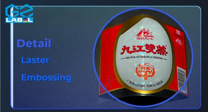 Label botol anggur yang tahan air PVC Vinyl Die Cut Sticker Label 6