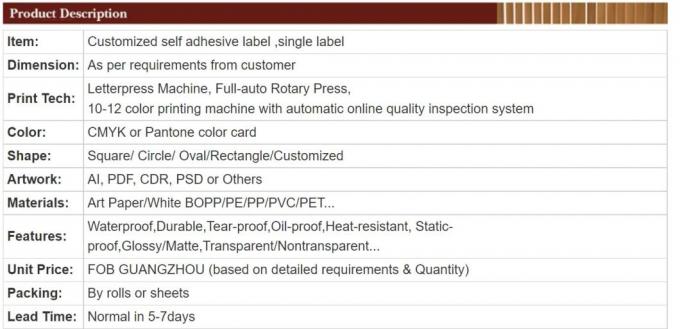Label botol anggur yang tahan air PVC Vinyl Die Cut Sticker Label 9