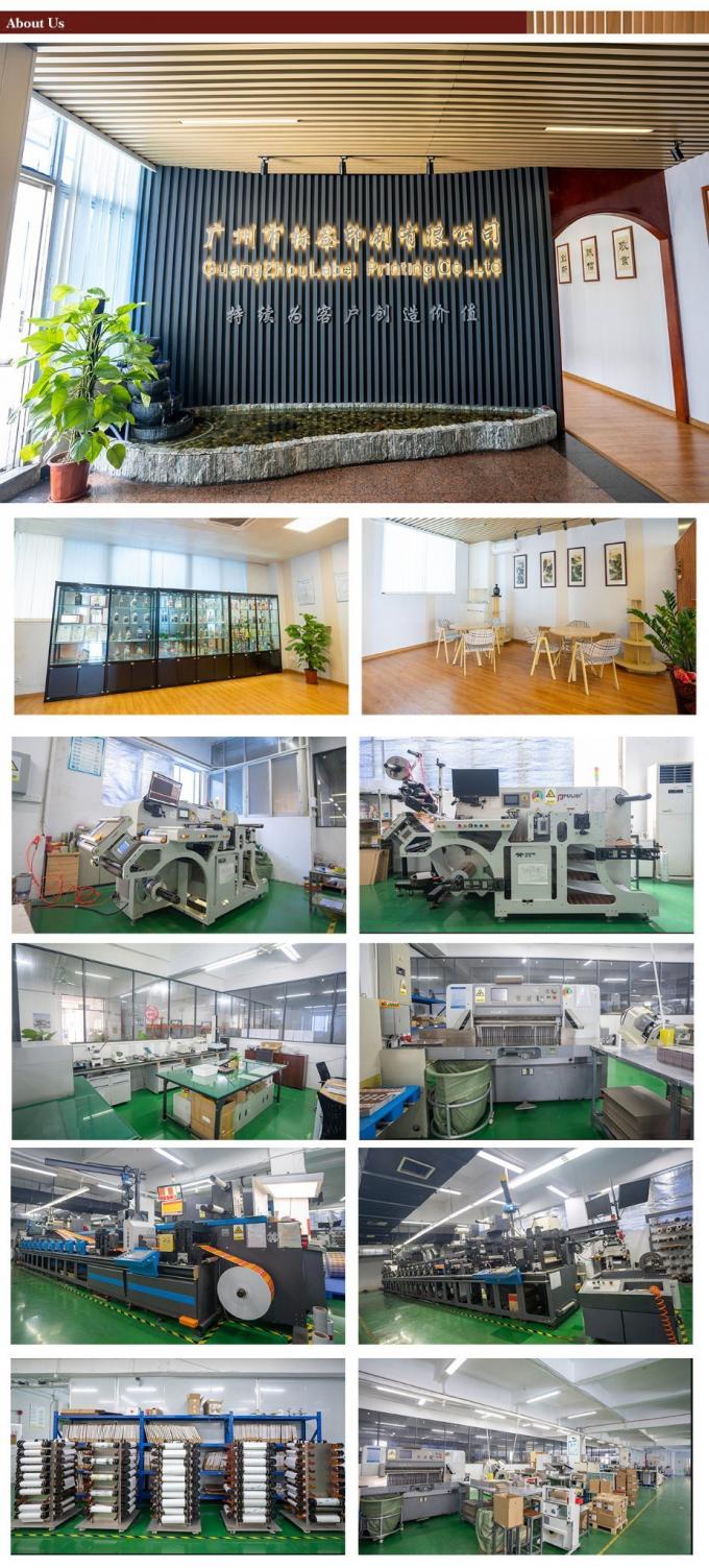 Profesional Disesuaikan Label Sticker Air Larut Washdown tahan suhu Menunjukkan 4