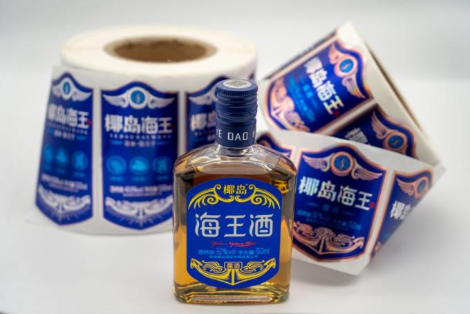 Label tahan air khusus yang bisa dilepas untuk botol 5