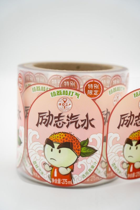 Full Color dicetak label lengket sendiri Rolls Custom Logo Sticker Waterproof