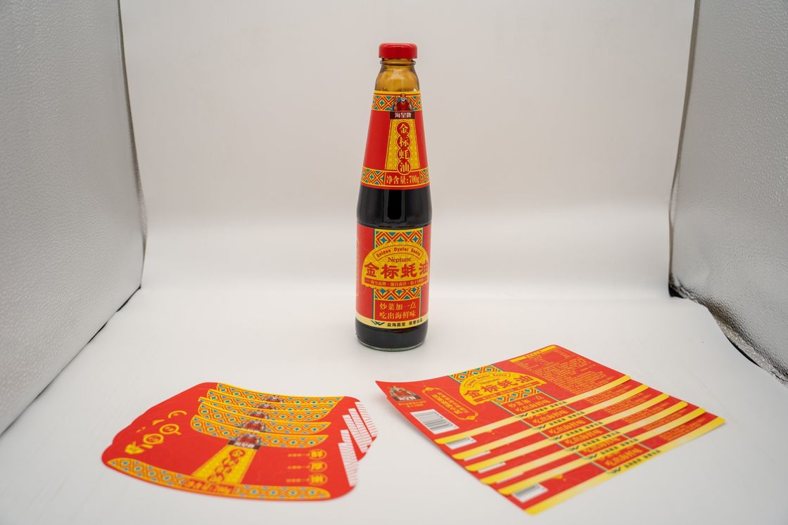 Label lilin khusus Lem basah Label stiker Pencetakan Nama Tag Transparan