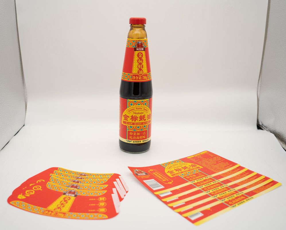 Label lilin khusus Lem basah Label stiker Pencetakan Nama Tag Transparan