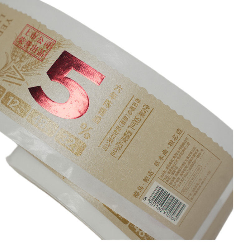 Label Perekat Diri yang Disesuaikan untuk Produsen Stiker Label Kemasan Botol Anggur dan Bir