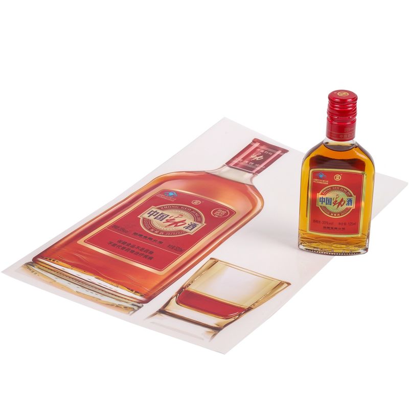 Pencetakan stiker transparan untuk Brandy Whiskey Vodk label label label produsen