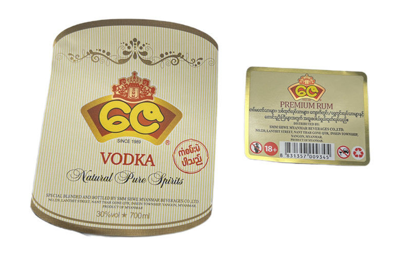 Label lem basah tahan air dan panas untuk botol anggur