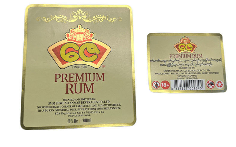 Label lem basah tahan air dan panas untuk botol anggur