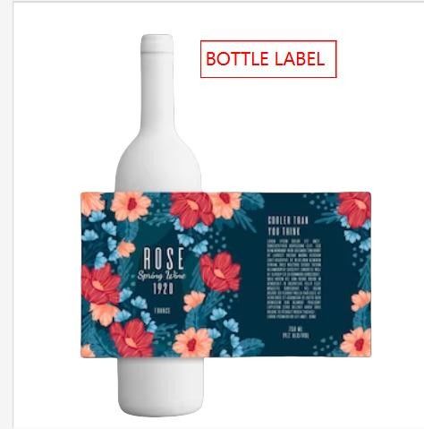 Label Botol Anggur yang Disesuaikan Untuk Botol Anggur Buat Produk Anda Unik