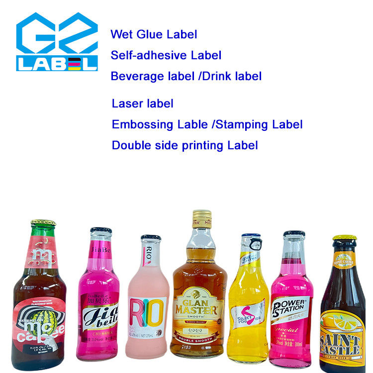 Label Botol Bir Kertas Dengan Lampu Glossy Dibuat Dari Kertas Mudah Digunakan Dan Dihapus