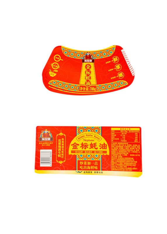 Label lem basah yang disesuaikan untuk bumbu dengan 10-12 warna