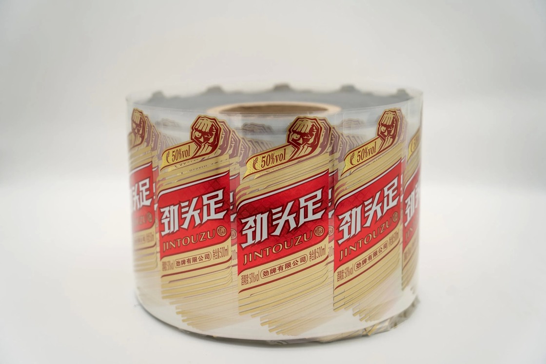 Custom Clear Self Adhesive Wine Bottle Label with Offset Printing for High-Quality Branding