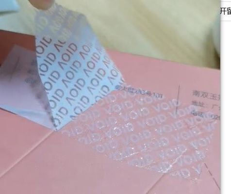 Perekat Penutup Transparan Label Pengiriman Sticker Anti-Pengalsuan Tamper Proof
