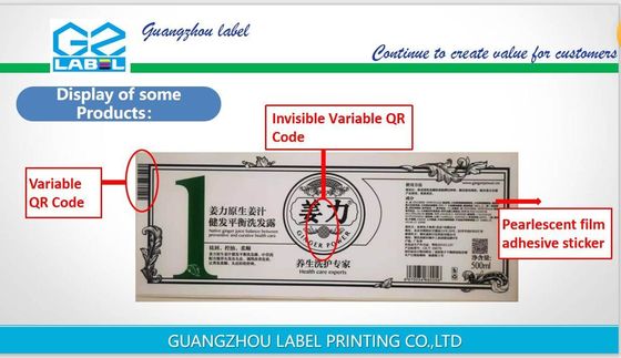 Profesional Disesuaikan Label Sticker Air Larut Washdown tahan suhu Menunjukkan