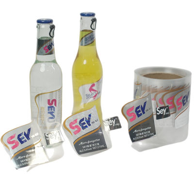 Pencetakan Offset Label Botol Minuman Alkohol Clear Label Sticker Custom