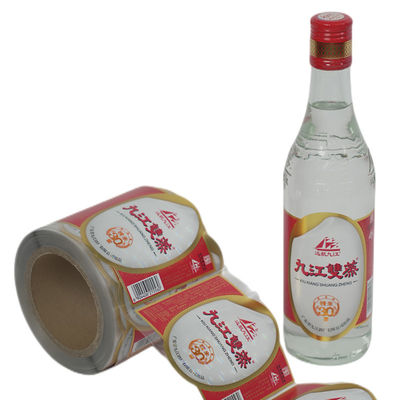 Transfer Pencetakan Label Botol Bir Makanan Kosmetik Kekuatan Lembab Label Kertas