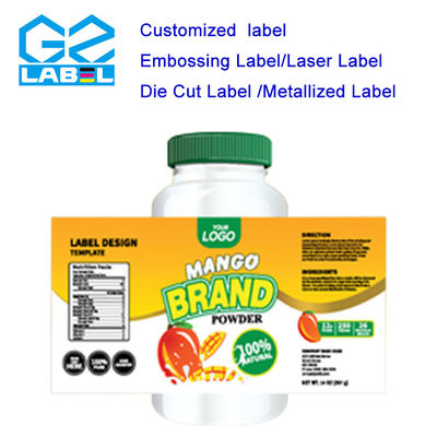 Disesuaikan Label Sticker Pencetakan ukuran apapun Lingkaran Oval Label