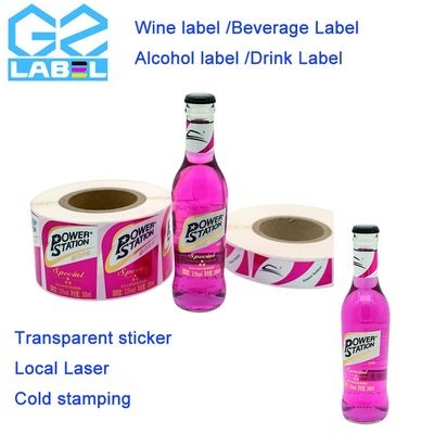 PVC transparan tahan air botol minuman Label botol air Label stiker Custom